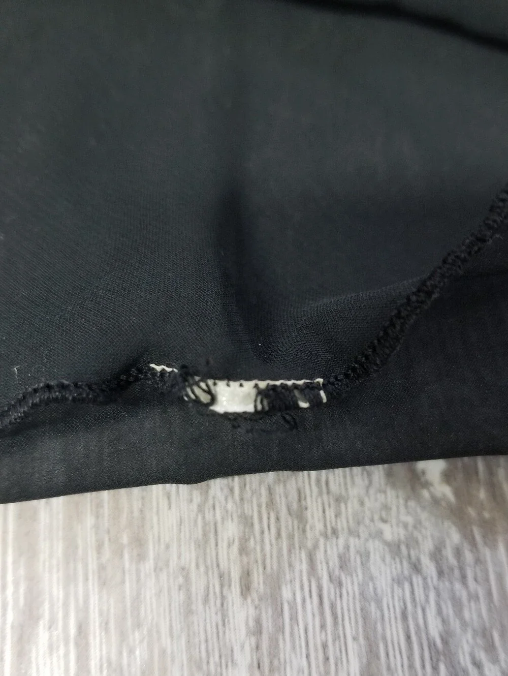Sheer Black Vintage Scarf